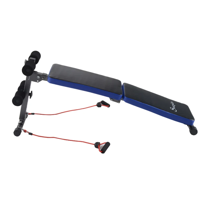 Soozier Adjustable Folding Ab Decline Sit-Up Bench With Resistance Bands