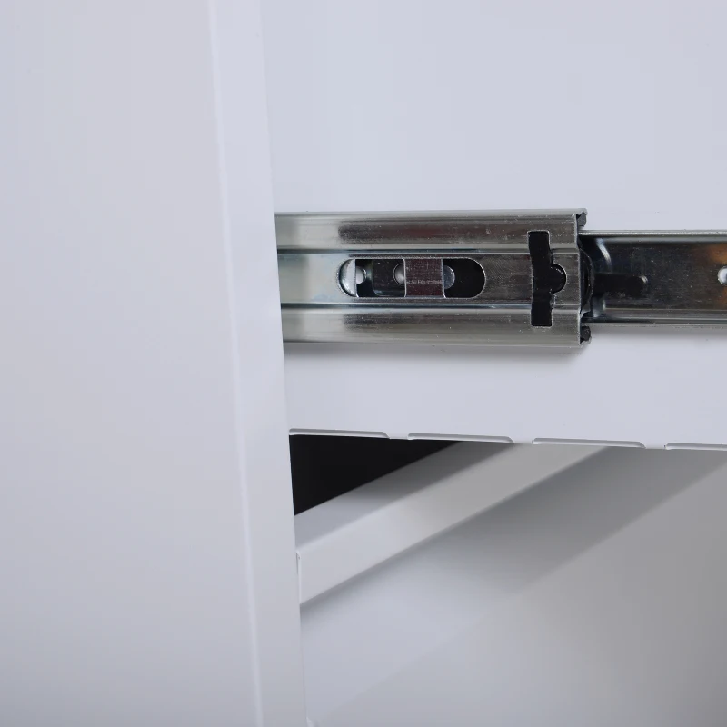 Vinsetto 2 Drawer File Cabinet Metal Storage Chest Home Office - White