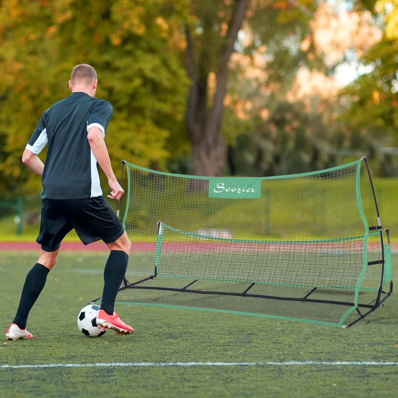 Soozier 2 in 1 Soccer Rebounder Net Portable Football Trainer Passing and Solo Skills