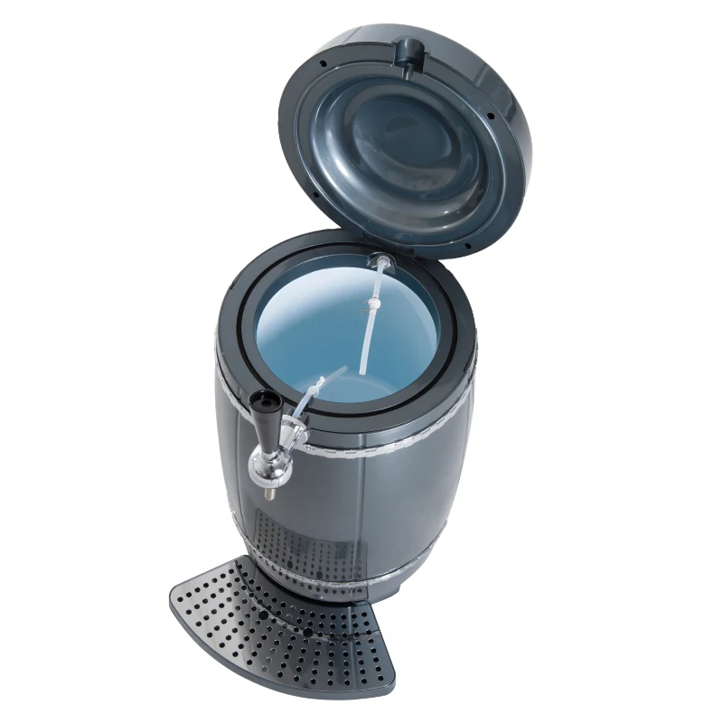 HOMCOM 10 Liter Mini Kegerator Beer Cooler Dispenser Lightweight Car -Black