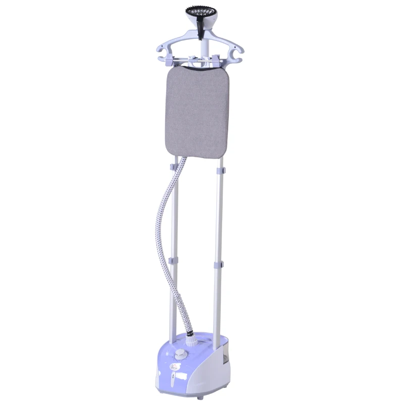 HOMCOM Fabric Garment Steamer for Clothes, Hanging Full Size, 2 Liter, 1350W, 11 Level Steam Adjustment - Purple