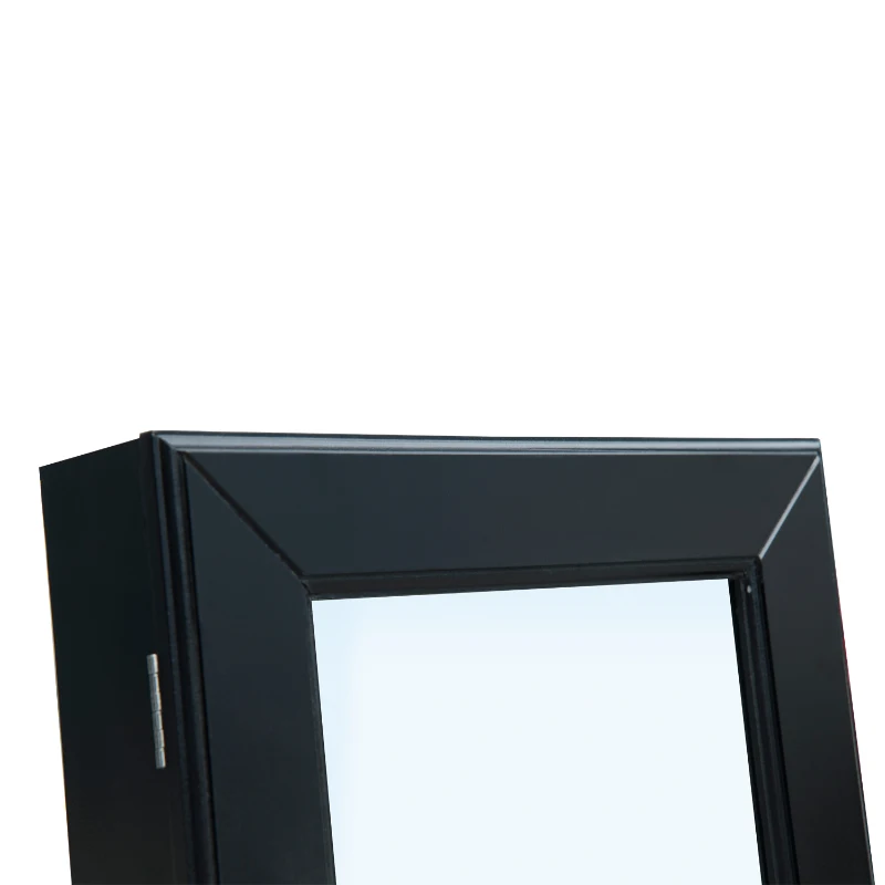 Open Box HomCom Mirrored Jewelry Stand with Feet - Black