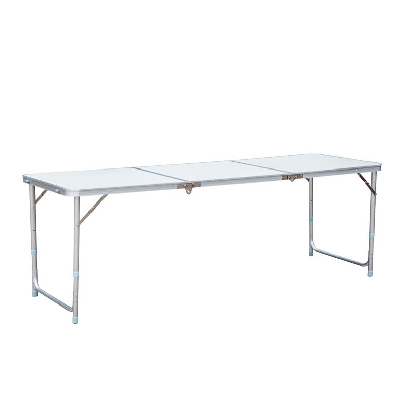 Outsunny 71" Tri-Fold Aluminum Camping Table w/ Carrying Handle