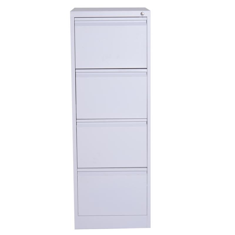 Vinsetto Metal 4 Drawer Vertical Locking Filing Cabinet - White