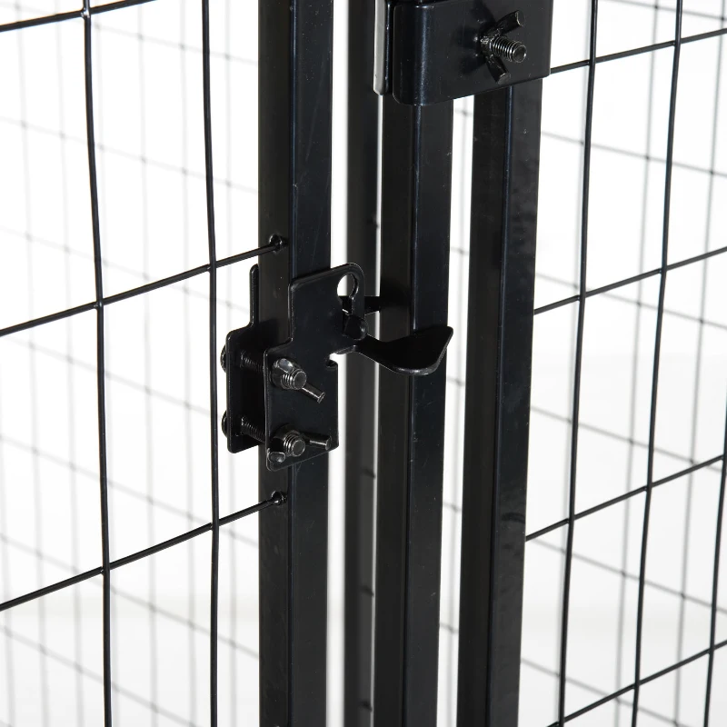 PawHut 97" x 46" Outdoor Dog Cage Galvanized Metal Dog Kennel Playpen with UV and Water Resistant Tarp Cover