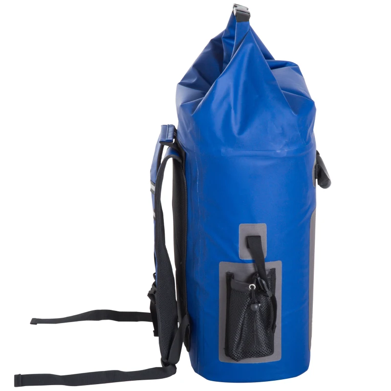 Outsunny 25 Quart Capacity Soft Sided Waterproof Insulated Backpack Cooler Bag - Blue