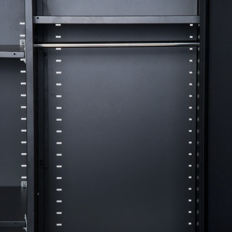 HomCom 71" Cold Rolled Steel Lockable Garage Storage Cabinet with Shelves - Black