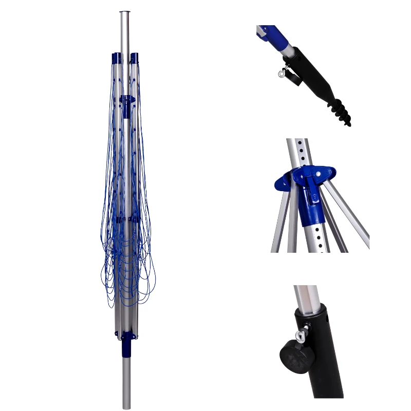 Outsunny Outdoor Deluxe Rotary Clothesline Clothes Dryer - 10 Lines - 164 ft Line Length