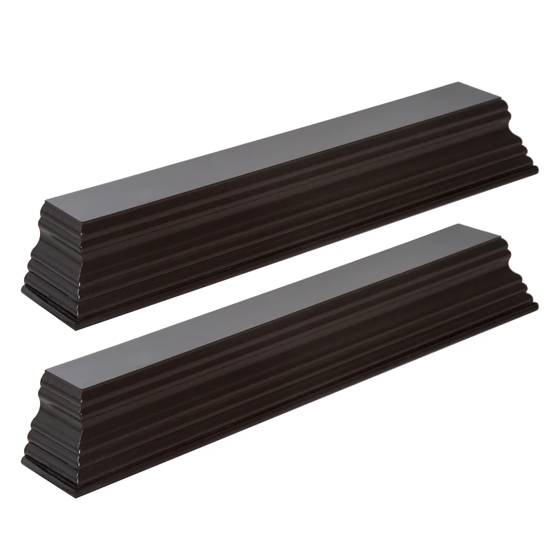 HomCom 24” 2 Piece Modern Floating Shelf Wall Mount Bookshelf - Brown