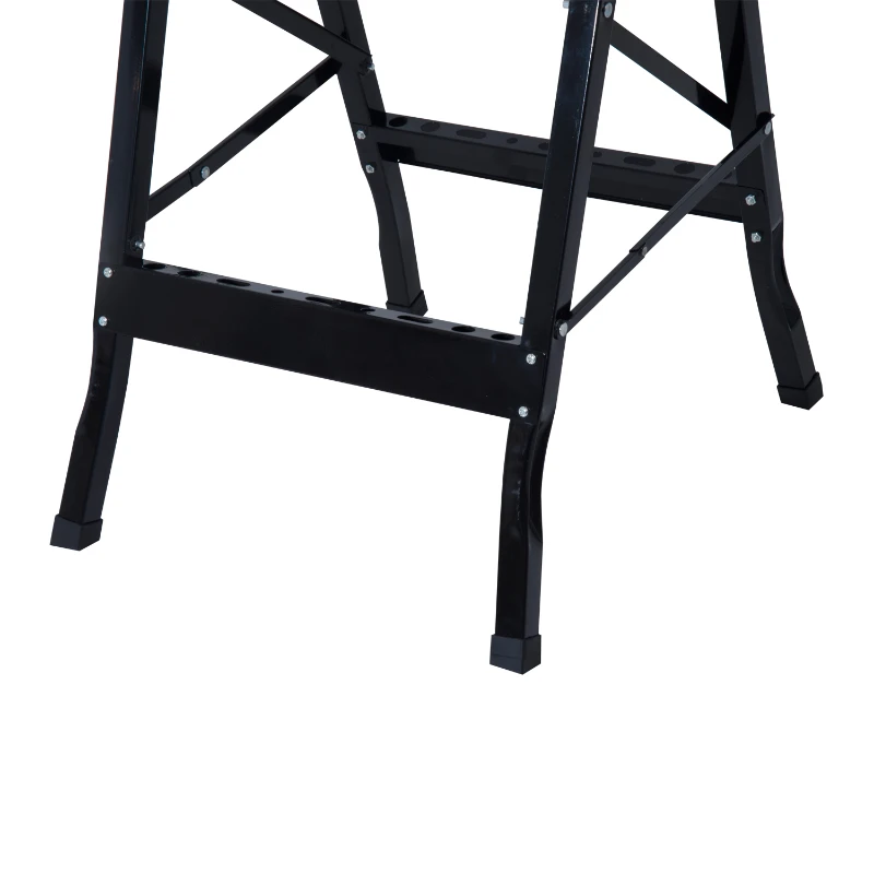 HomCom 25” Adjustable Folding Portable Work Bench and Vise – 330lb Capacity