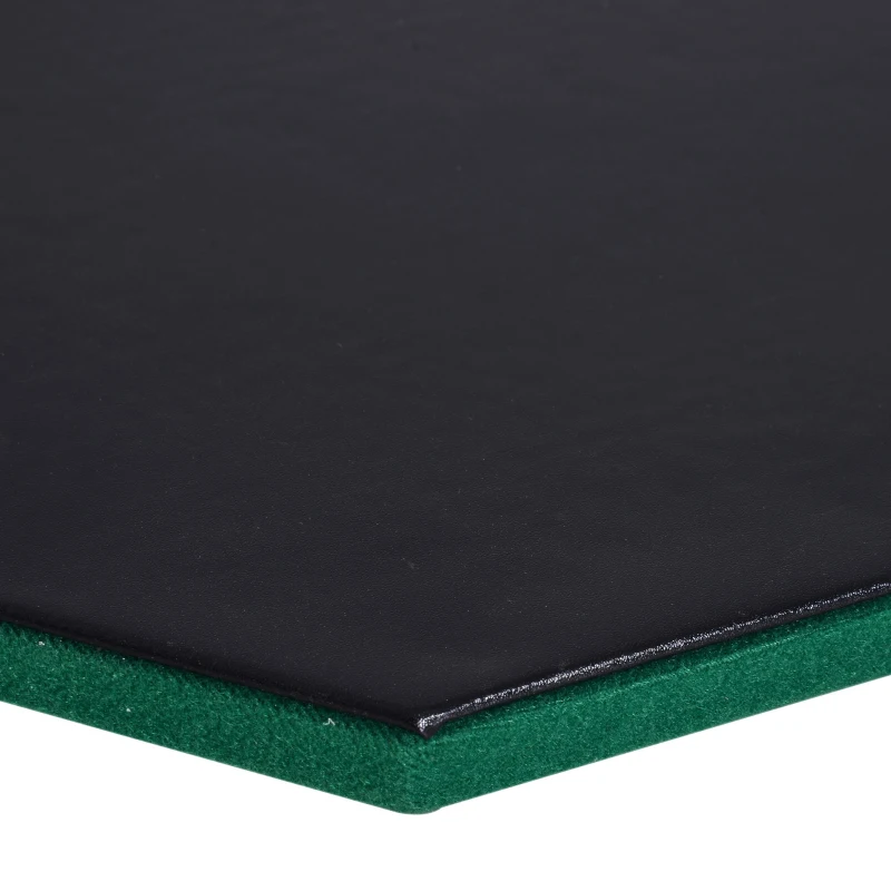 Open Box HomCom 48" Deluxe Foldable Poker Table Game Tabletop with Carrying Bag