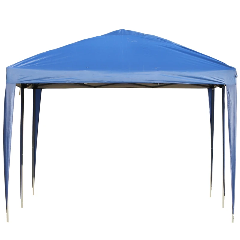 Open Box Outsunny Canopy Tent 10x20 Easy Pop Up Canopy Party Tent with 2-Tier Roof - Blue