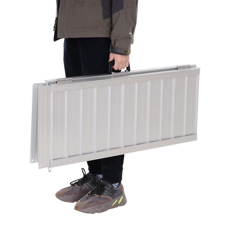 HOMCOM Versatile 3ft Motorcycle  Scooter  and Dollie Ramp for Home or Travel  600lbs