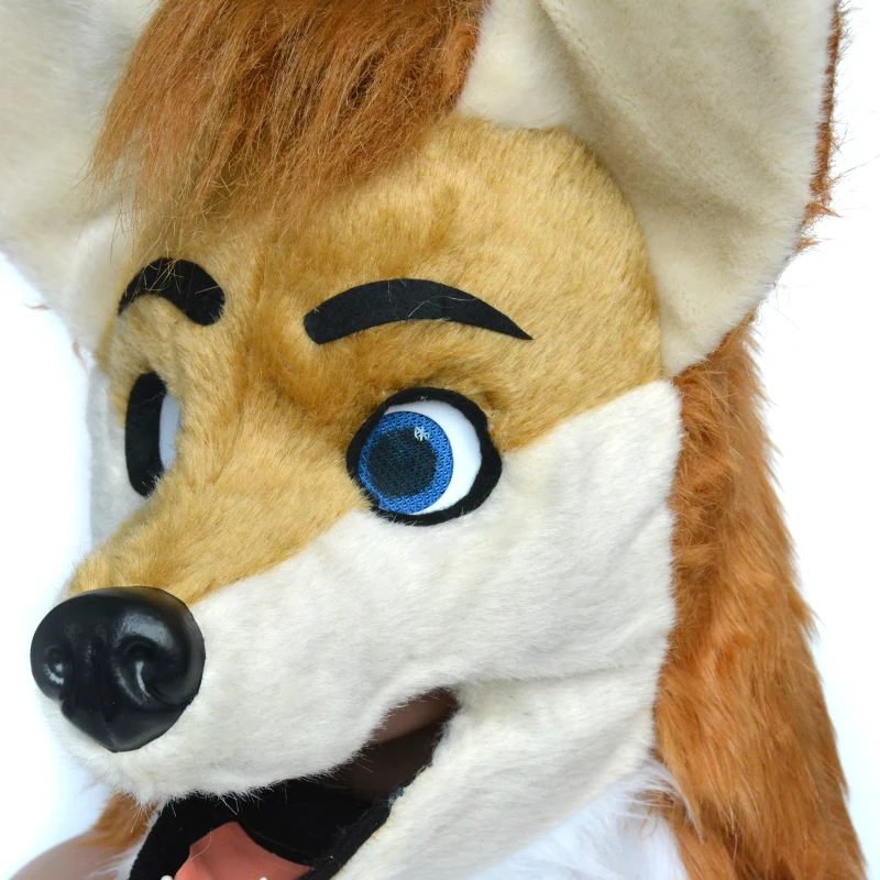 HomCom Cartoon Fox Costume Mouth Mover Hood