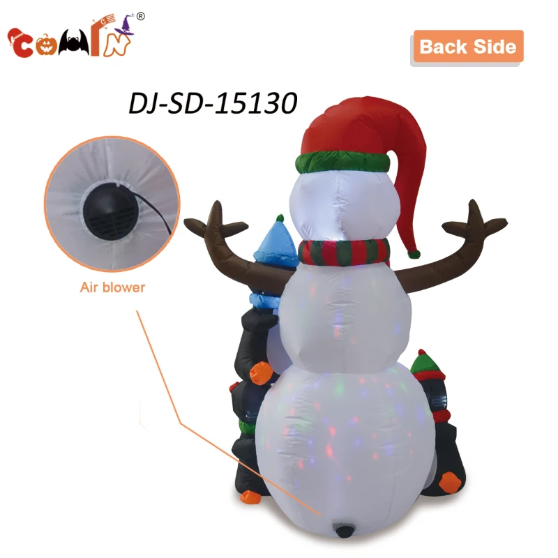 COMIN 6 Foot Tall Inflatable Snowman & Penguins Inflatable Christmas Yard Decoration