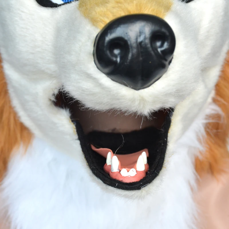 HomCom Cartoon Fox Costume Mouth Mover Hood