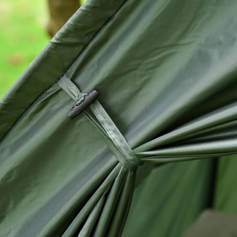 Outsunny Portable Camping Bed Collapsible Cot Tent with Air Mattress, Sleeping Bag and Pillow
