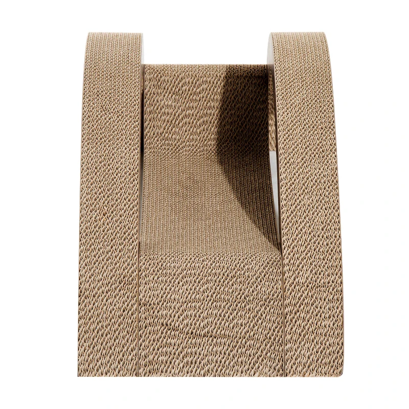 PawHut Arch Bridge Style Cat Scratcher Lounge Corrugated Cardboard Bed Play Toy