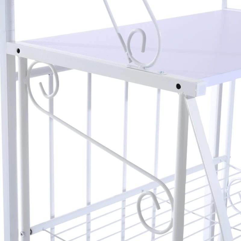 HomCom 66" Steel Indoor Bakers Rack (White)