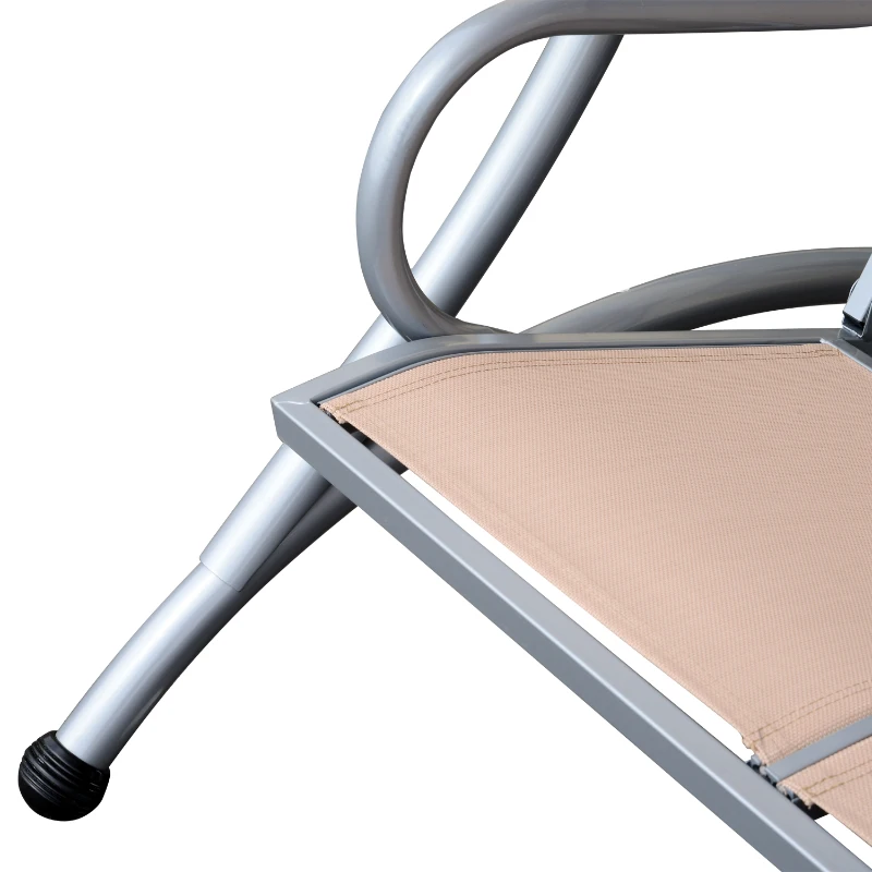 Outsunny 3-Seater Patio Swing Chair with Adjustable Canopy Top, Comfortable Outdoor Swing Bench, Beige - Great for Backyard & Balcony