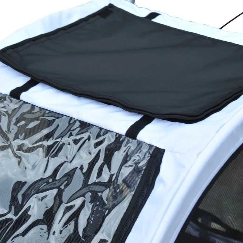 Aosom Elite Pet Dog Bike Bicycle Trailer Stroller Jogger w/ Suspension - White