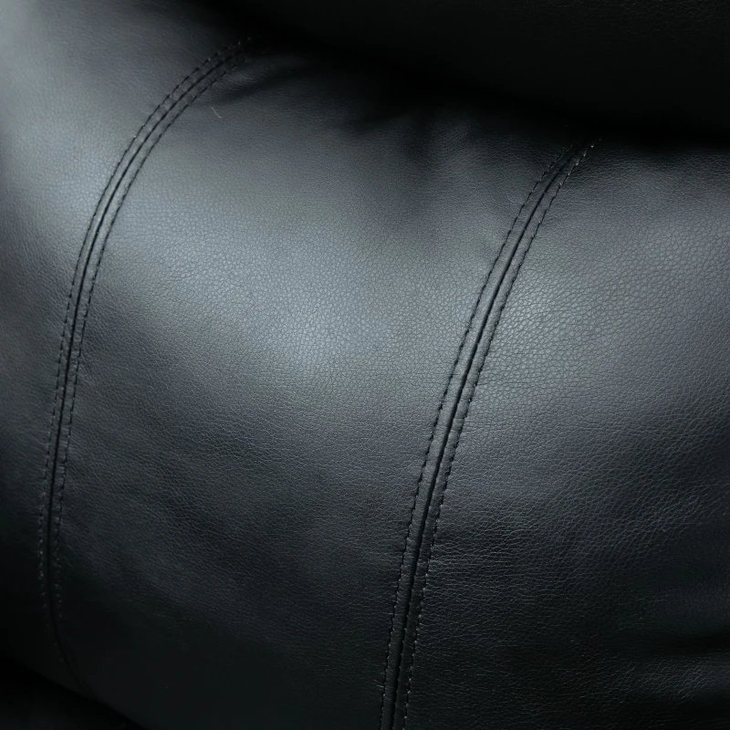 HOMCOM Living Room Power Lift Chair, PU Leather Electric Recliner Sofa Chair for Elderly with Remote Control, 3 Positions, Side Pockets, Extended Footrest, Black