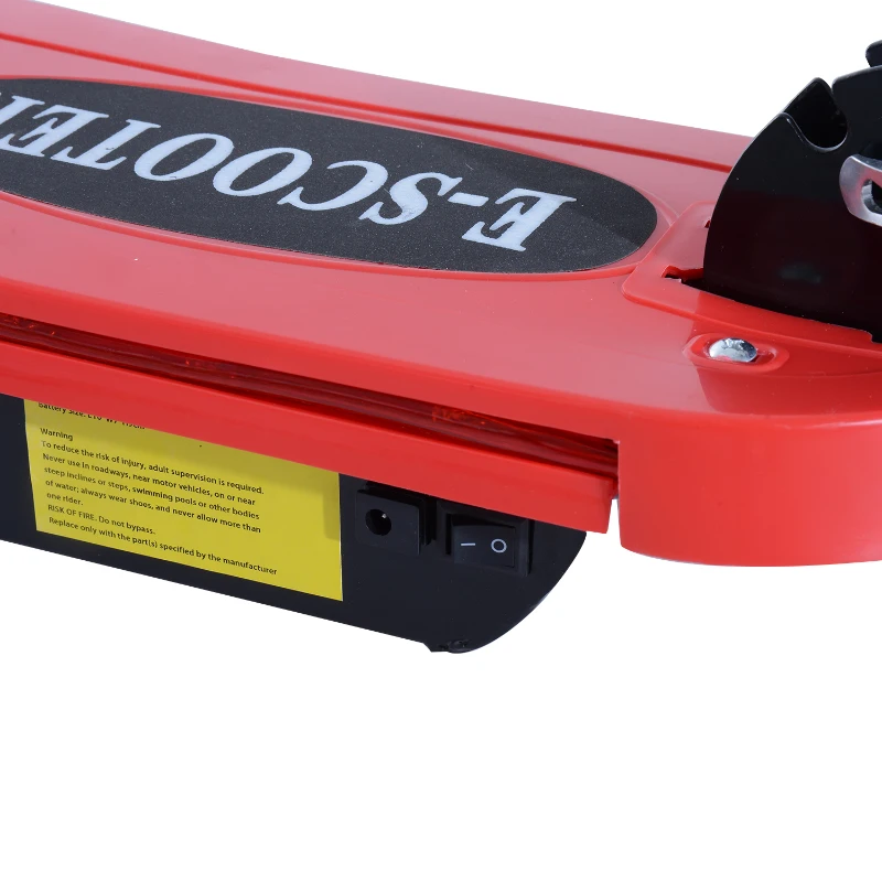 Aosom 120W Kids Folding Electric Scooter with LED Lights - Red