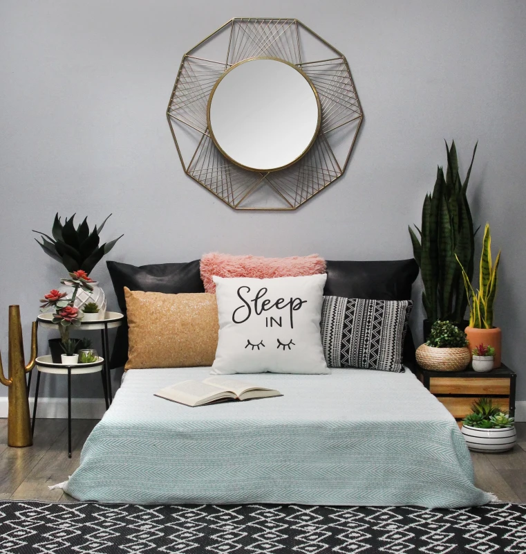 Stratton Pink Faux Fur Pillow