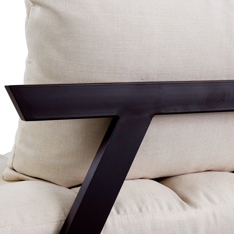 HomCom Click Clack Couch Convertible Sleeper Sofa Bed Futon Linen Fabric - Beige