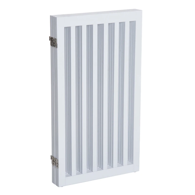 PawHut 36" x 80" Wooden Freestanding 4 Panel Expandable Pet Gate - White
