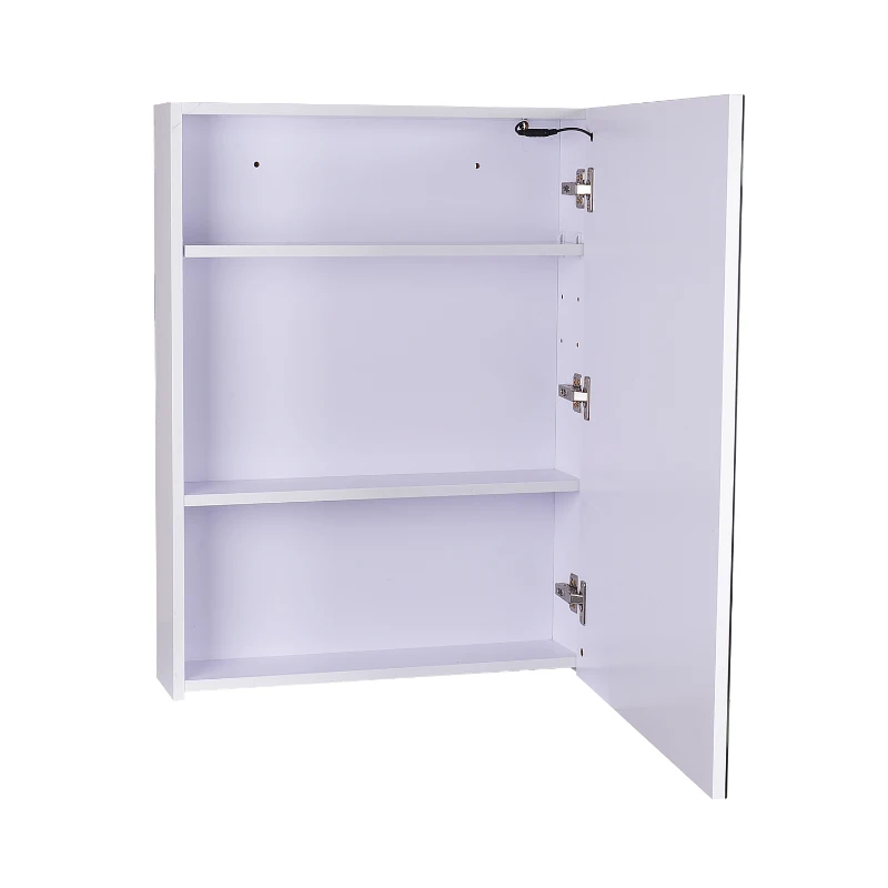 HomCom Vertical 32" LED Illuminated Bathroom Wall Mirror Medicine Cabinet - Dual Strip LEDs