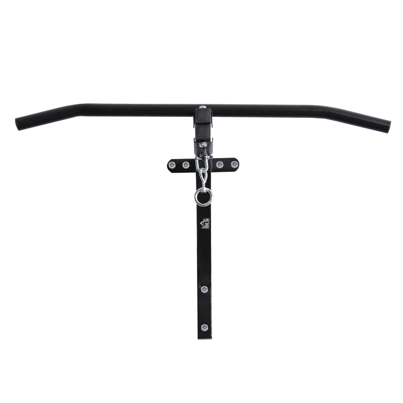 Soozier Wall Mount Heavy Punching Bag Hanger with Pull Up Bar - Black