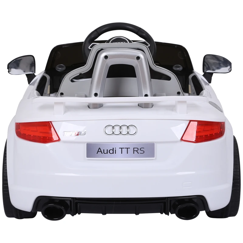 Aosom 6V Audi TT RS Kids Oudtoor Electric Sports Car Vehicle Ride On Toy One Seat with Remote Control - White