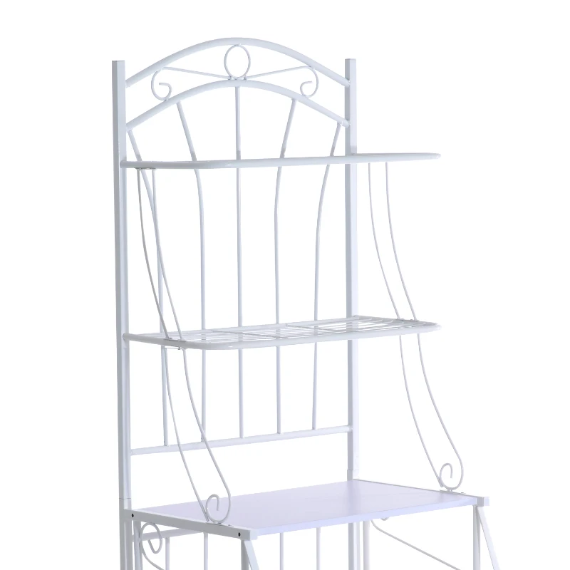 HomCom 66" Steel Indoor Bakers Rack (White)