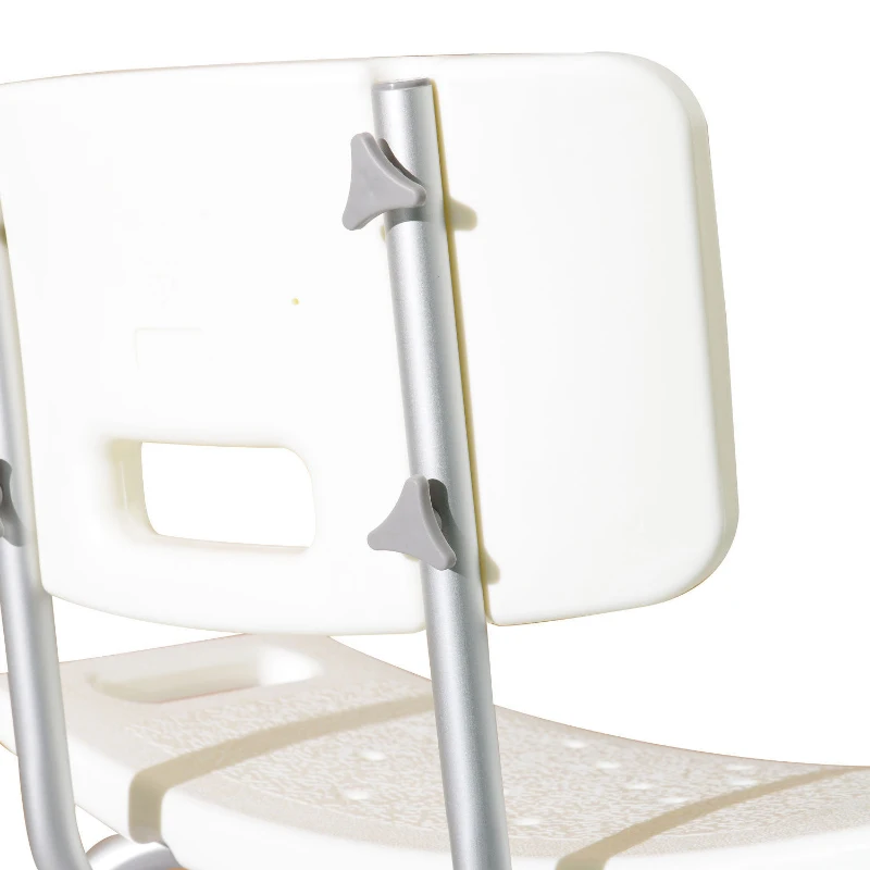 HomCom Adjustable Medical Shower Bench - White
