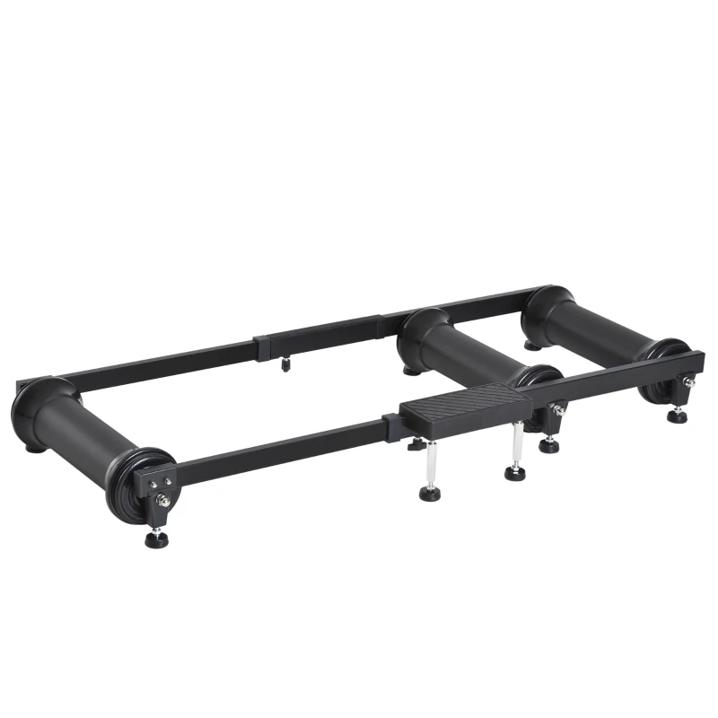 Soozier Bike Roller Adjustable Trainer Indoor Fitness Cycling Parabolic Roller Bike Trainer Portable Bike Exercise - Black