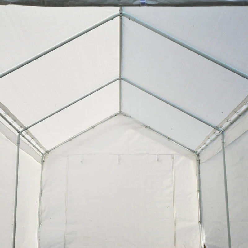 Outsunny 10' x 20' Multi-Purpose Convertible Carport / Event Canopy Tent - White