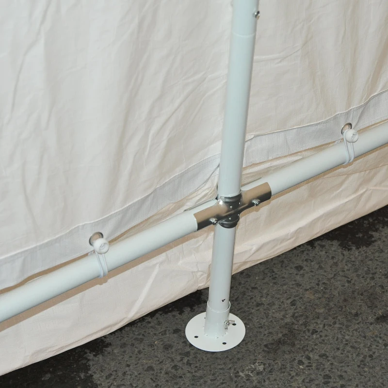 Outsunny 17' x 10.5' Heavy Duty Outdoor Carport Canopy Tent - Beige