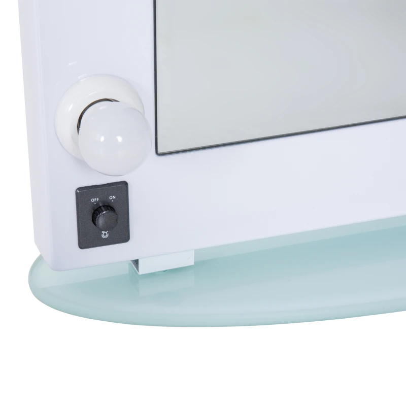 HomCom LED Lighted Make-Up Vanity Mirror - White