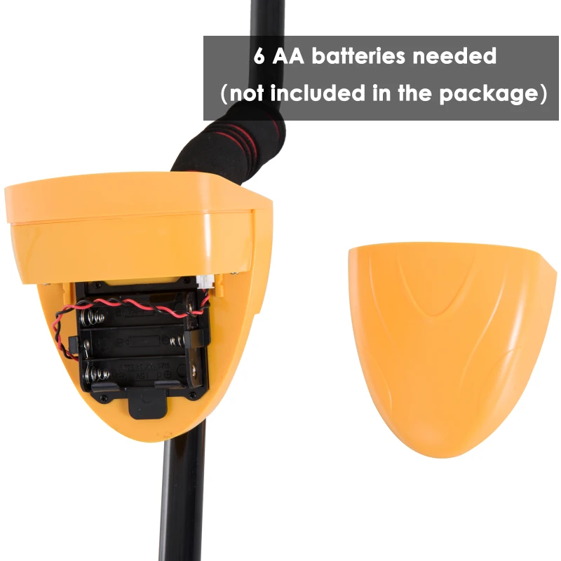 Outsunny 5 Mode LCD Water Resistant Adjustable Handheld Metal Detector - Yellow