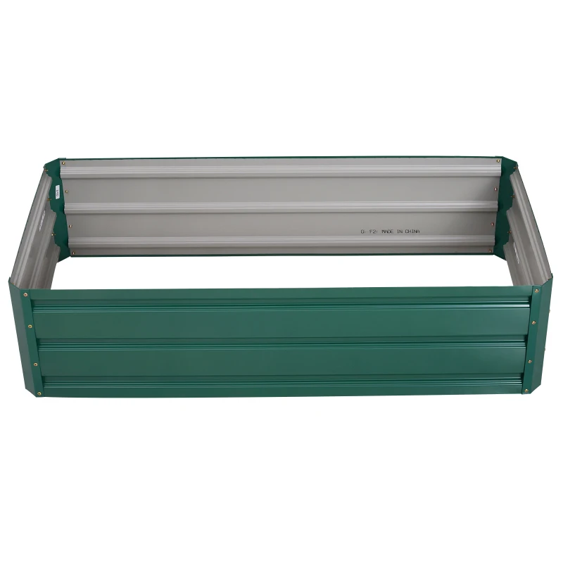 Outsunny Raised Garden Bed Gardner Frame Outdoor Planter Kit Flower Vegetable Gardening - Green