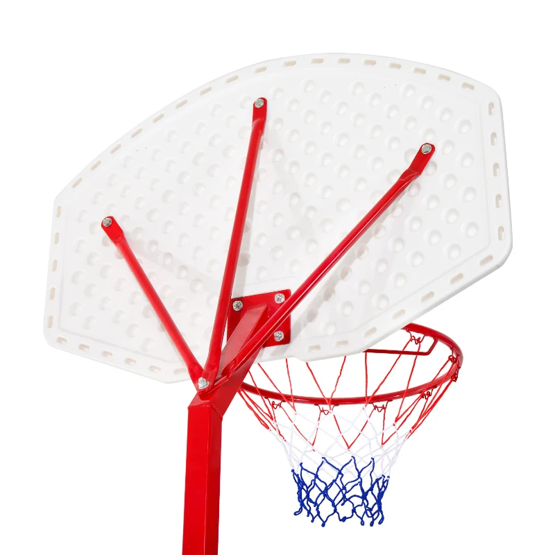 Aosom 10' Height Adjustable Portable Basketball Hoop System with 35" Heavy Duty Backboard