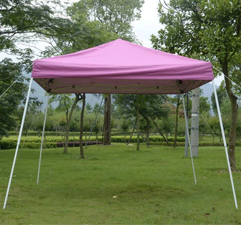 Outsunny 10' x 10' Slant Leg Easy Pop-Up Canopy Party Tent - Pink