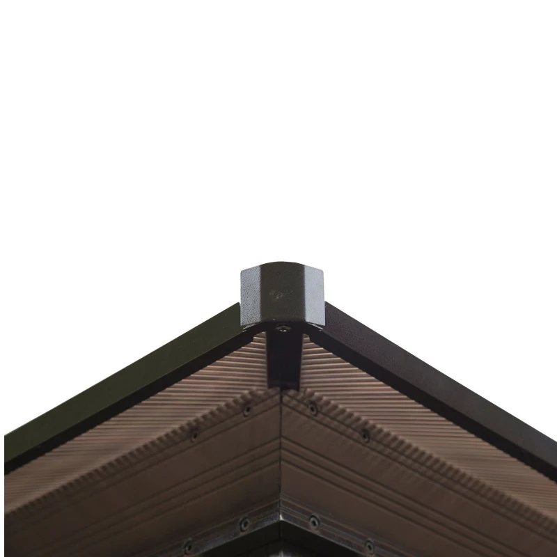 Outsunny 12" x 10" Aluminum Backyard Gazebo with Fabric Drapes - Beige