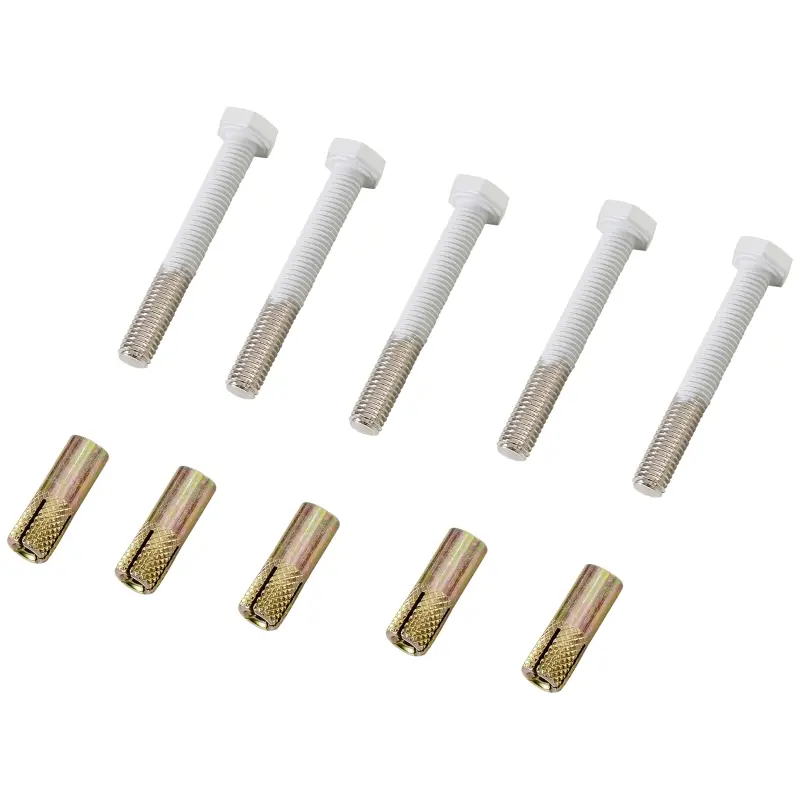 HomCom New 6FT Modern Antique Style Sliding Barn Wood Door Hardware Closet Set Kit - White
