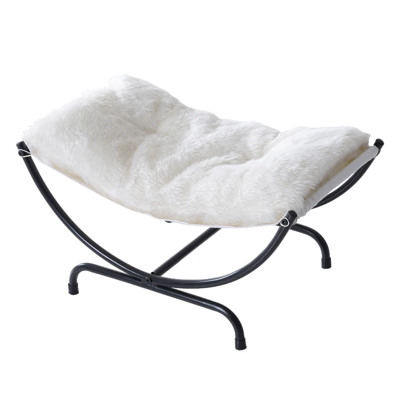 Pawhut 26” Modern Elevated Cat Bed - Black/White