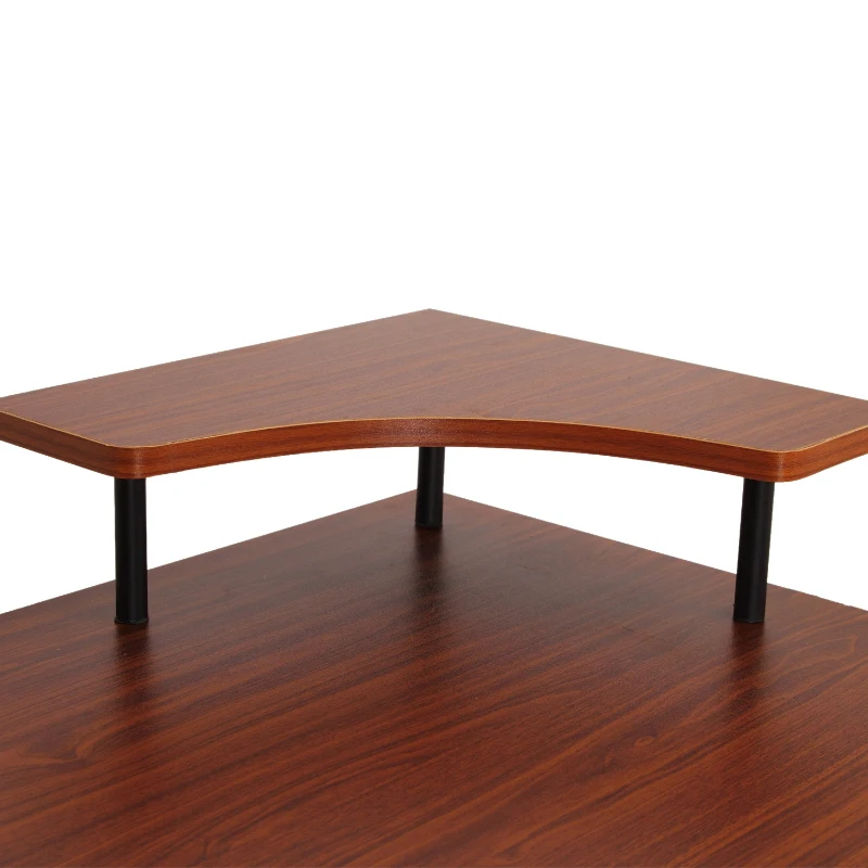 HomCom Computer PC Desk Table Work Station w/Printer Shelf Home Office Furniture - Brown