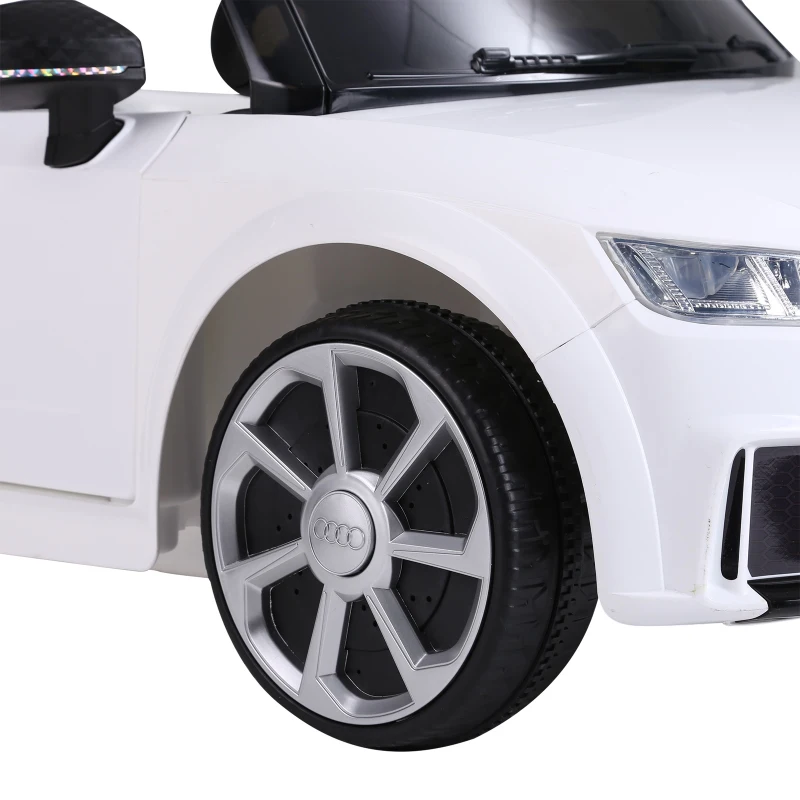 Aosom 6V Audi TT RS Kids Oudtoor Electric Sports Car Vehicle Ride On Toy One Seat with Remote Control - White
