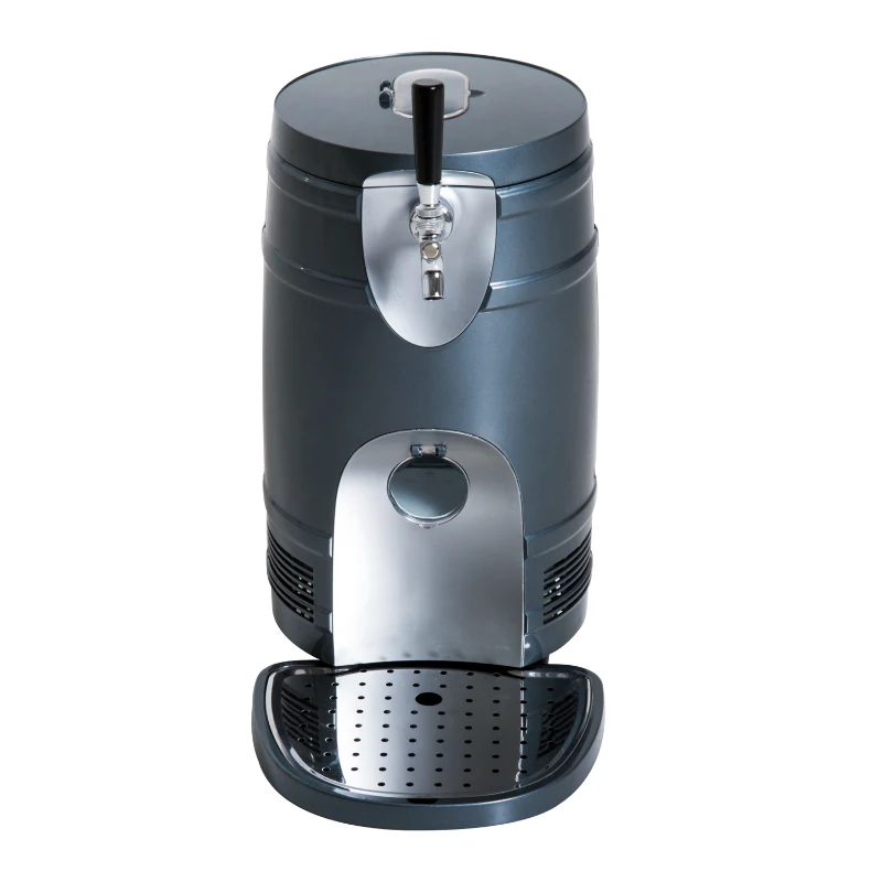 HOMCOM 5 Liter Mini Kegerator Beer Cooler Dispenser Portable -Black