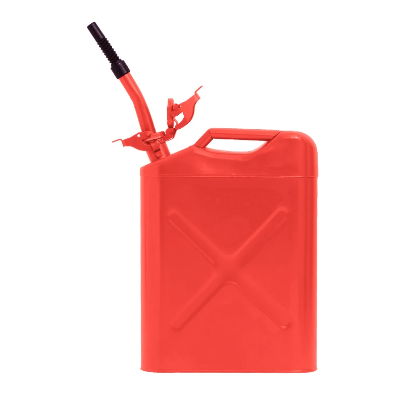 HomCom 5 Gallon 20 Liter Steel Jerry Can w/ Nozzle - Red
